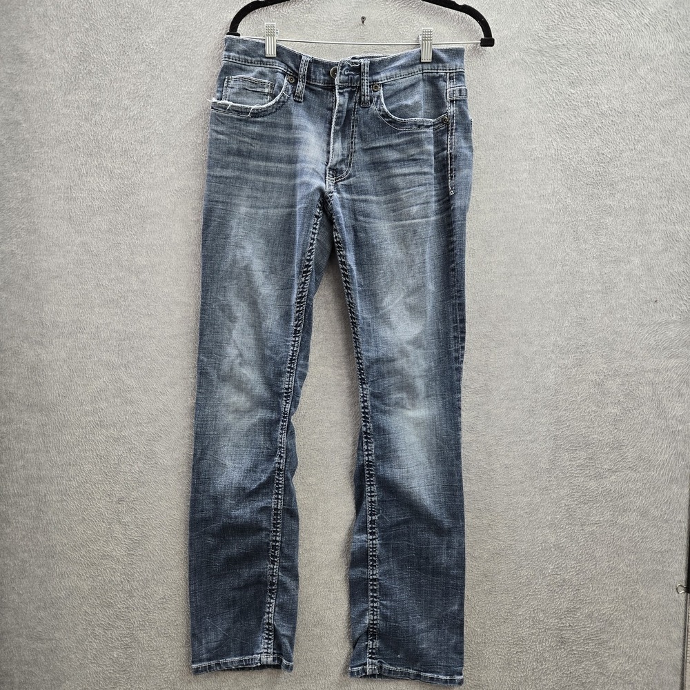 BKE Denim Men Jeans 30R Blue Straight JAKE Leg 31" Inseam READ